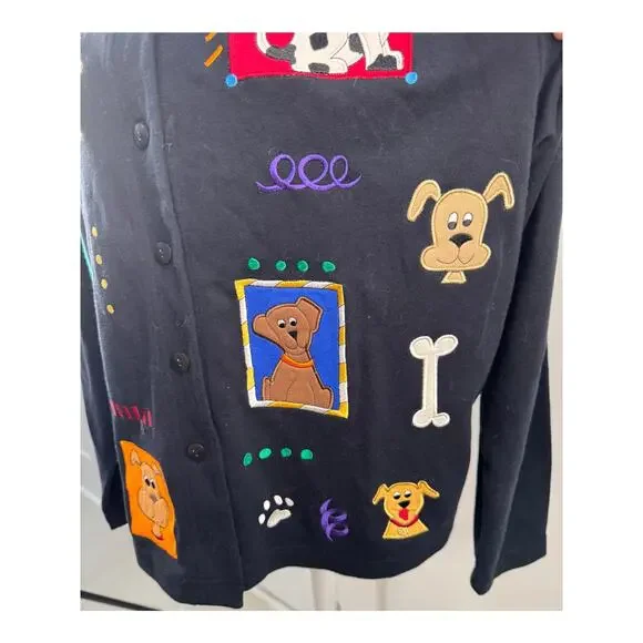 Vintage Bechamel Dog Cardigan Size Large - Picture 3 of 7